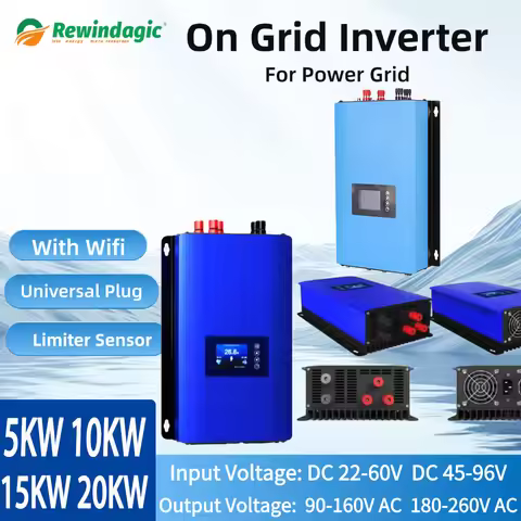 On Grid Inverter 20000W 10000W Inverter With Limiter 48V 60V 72V Battery Sun Wind Grid Tie Inverter 