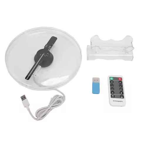 Hologram Fan 3D Hologram Fan Remote Control Advertising Display 3D Hologram Projector with 80 LED Be