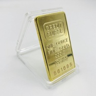 3/13 Cross-Border Hot Products Swiss Bank One Ounce 999.9 Laser Numbers Simulation Gold Coin Gold Ba