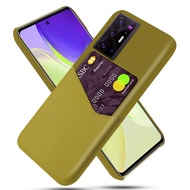 VIVO X70 Pro+ Card Slots Cover Business Funda For VIVO X70 Pro+ X50 Lite X50e X60 Pro Plus X 50 60 70 PRO 5G Phone Case Casing Capa