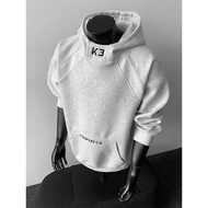 Heavy Hard Hooded Sweatshirt Men s Autumn Heavy Industry Embroidered Boxy Version Stitching Vertical