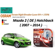 Osram Night Breaker Laser H4 +150% Brightness Xenon Bulb For Mazda 2( DE ) Hatchback ( 2007 - 2014 )