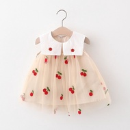 6 months - 4 years old, beautiful premium baby girl party dress, yellow cherry tutu skirt