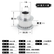 Synchronous Pulley 3M22 Teeth BF Pulley Aluminum Alloy Transmission Synchronous Pulley Hole 5/6/6.35