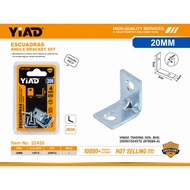 YIAD - GALVANIZED L BRACKET 4PCS SET - 20X20X15X2MM / 25X25X15X2MM / 60X60X15X2MM / 75X75X15X2MM / 1