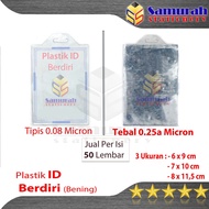 Standing Business Card ID Plastic / Name Tag Holder KTP 6x9 / 7x10 / 8x11 cm Thin 0.8 - Thickness 0.