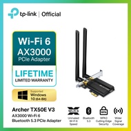 TP-Link Archer TX50E การ์ด wifi 6 พร้อมบลูทูธ 5.3 สำหรับคอมพิวเตอร์ Bluetooth 5.0