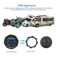 [ Store] ExclusiveDC 12V LED Panel Digital Voltage Meter Display Voltmeter for Boat Marine Vehicle M