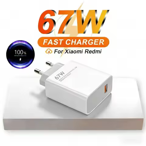 67W Xiaomi HyperCharge EU Standard Charger Kit 6A Type C Fast Charging Cable Safe Stable Charging fo