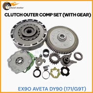 DEMAK EX90 EX 90 AVETA DY90 AUTO CLUTCH OUTER COMP SET CLUTCH GEAR 69T 17T WITH SMALL KIT