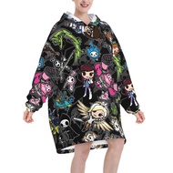 Tokidoki Hoodie Flannel Anime Blanket Boys Girls Pajamas Cartoon Blanket Hoodie Fashion Trend