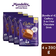 [Bundle of 2/4] Cadbury Dairy Milk Hot Chocolate Drink 390g - Chocolate powder beverage, Real Cocoa, Healthier Choice