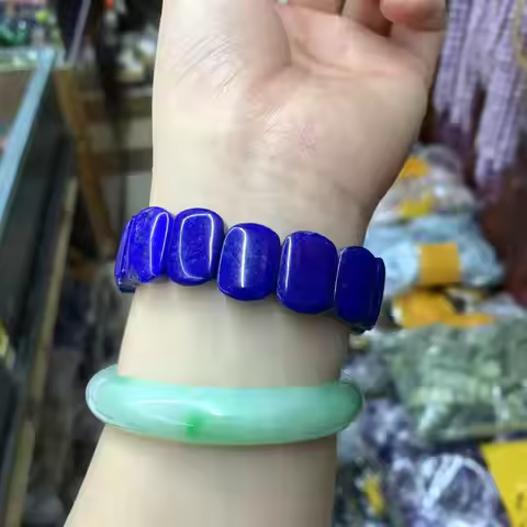 Good Quality Natural Lapis Lazuli Stone Bracelet About12×16mm Premium Jewelry Gemstones for Men for 