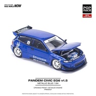 Pop Race Pandem Civic EG6 V1.5 PR640127 Metallic Blue (1:64)