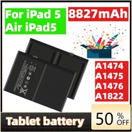 For iPad 5 Air for iPad5 A1474 A1475 A1484 A1476 A1822 A1823 A1893 A1954 8827mAh Bateria