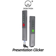 DESKTRON Presenter Pointer Rechargeable 2.4GHz Remote Presentation Clicker Green/Red Laser Pointer