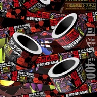 Japanese Comics EVA Evangelion Skyhawk Warning Sign Bo Punk Sticker Tape Decoration 5m