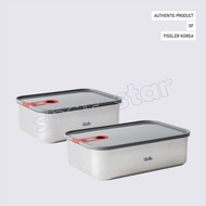 Fissler Stainless Steel Airtight Container 2pcs – Durable, Heat-Resistant & Multipurpose Storage