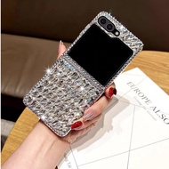 Z Flip 8 Flip 7 Bling Silver Color Diamond Case For Samsung Galaxy Z Flip6 Z Flip 5 Z Flip 4 Z Flip 