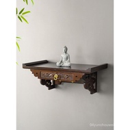 Shrine Wall-Mounted Buddha Shrine Shelf God of Wealth Display Cabinet Home Altar Incense Burner Tabl