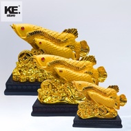 Golden Arowana Fish Statue For HomeDecor /health/ peace/ prosperity and wealth/Gift