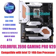 Used COLORFUL Z690 GAMING PRO V20 DDR4 ATX Motherboard LGA 1700 Compatible with Intel 12th 13th 14th