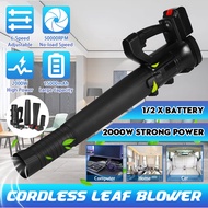 2000W Electric Air Blower Cordless Leaf Blower 6 Speed Handheld Leaf Blower Dust Collector Sweeper 15000mah Li Battery Vacuum Cleaner New
