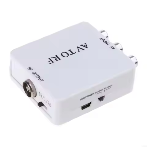 AV To RF Video Converter Driverless Adapter Switcher RCA CVSB to RF Adapter Converter For TV Video R