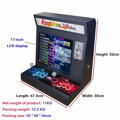 20008 in 1 PCB Games Cabinet Joystick Button HDMI VGA Coin Slooter Arcade Console Bartop 2024 17 Inc