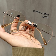 GUANGYE | Ultra-light Gold Wire Large Circle Glasses Frame For Big Faces