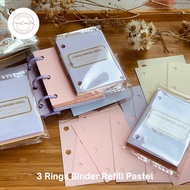 3 Rings Binder Refill Pastel Papers