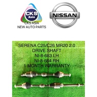 NISSAN SERENA C25 & C26 2.0L FRONT DRIVE SHAFT