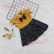 KEMBEN Dress Anak Perempuan Model Sabrina Tali Dua Baju Bayi Perempuan