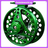 FR01 All-Metal Fishing Reel Flying Fishing Reel Green 3/4