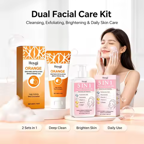 Exfoliating Brightening Gel+Facial Cleanser Salicylic Acid Blackhead Dead Skin Remover Cleansing Shr