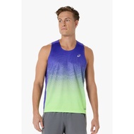 ASICS ROAD FADE SINGLET - COBALT BURST/ILLUMINATE GREEN