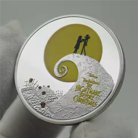 Australia Silver Plated Coin Nightmare before Christmas 1oz Silver Commemorative Coins