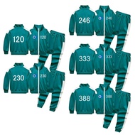 Squid Game Costume Baby Boys Girls Jacket + Pants 2pcs 388 246 230 333 120 Kids Clothes Spring Autum
