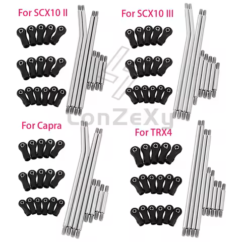 LCG Girder Frame Stainless Steel Linkage Link Rod Rod End For 1/10 RC Crawler Axial SCX10 III TRX4 C