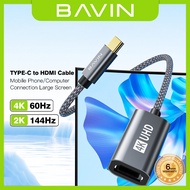 BAVIN HD10 4K USB-C to HDMI High-Speed Adapter Cable Plug & Play Converter for TVs / Laptops /Tablet