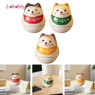 Lohobby Porcelain DOG SHIBA Inu Daruma Table Table Table Adorable Table Table Household Accessories 