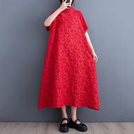Baru XITAO Vintage Patchwork Dress Women Summer Loose Trend Dress