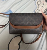 Celine WOC Wallet Triomphe Strap 老花