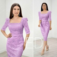 Dress Brukat Span Melvina Brukat M L XL Dress Meiko Brukat Dress Wanita Terbaru Dress Natal Anggun