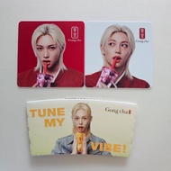 STRAY KIDS FELIX x GONGCHA Promotional CUP COASTER SET + CUP HOLDER - 26 MAY