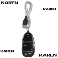 KAREN1 Guitar to USB Cable, 1M Length USB Interface ​USB Guitar Interface, Convenient With Software 