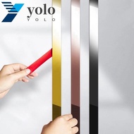 YOLO Edge Strip Self-adhesive Mirror Flat Edge Trim for Background Floor Tile Stickers Wall Sticker Strips