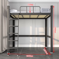 เตียงโครงเหล็ก ด้านล่างของเตียงสูง 1.5 เมตรและสามารถวางโต๊ะคอมพิวเตอร์และตู้เสื้อผ้าได้ 3 ฟุต 4 ฟุต มีสีดําและสีขาว