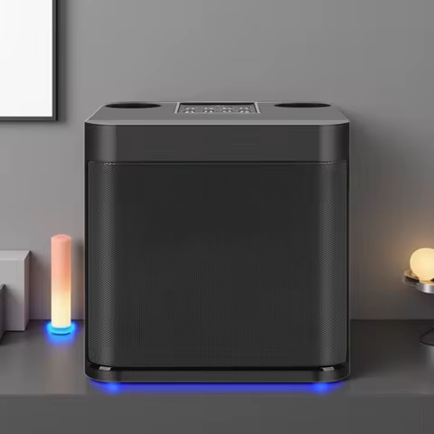 XTUGA YS-203 Portable Professional Dual Microphone Bluetooth Speaker Wireless Stereo All-in-one Mach