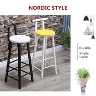 Bar Chair High Stool Modern Simple High Chair Bar Table Chair High Stool Home Back Bar Chair  bar stool with backrest